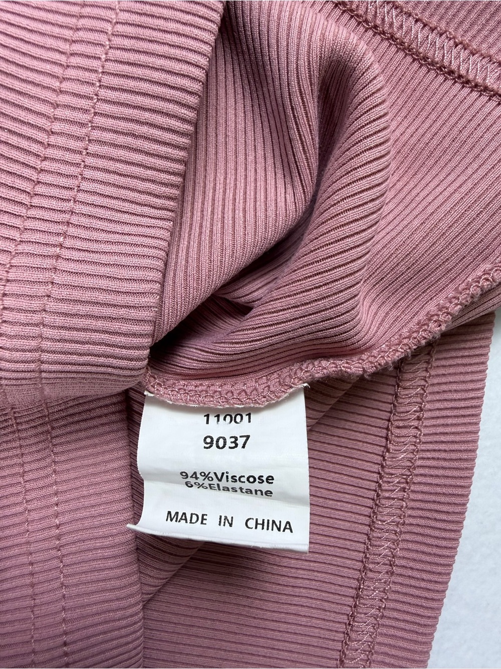 PRETTY GARDEN Women's Dusty Pink Ribbed Short Sleeve Top & Wide Leg Pants Set L - Picture 5 of 12